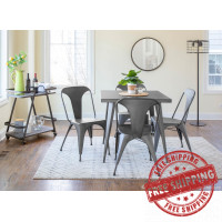 Lumisource DT-TW-AU3232 GY Austin 32" Dining Table in Matte Grey